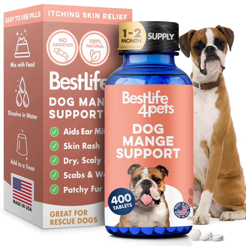 BestLife4Pets Mange Support – bouteille-pour, versement facile pour chien