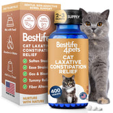 BestLife4Pets – pellets laxatif pour chat, aide à des selles plus douces.
