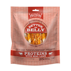 Better Belly Protéines torsades d'agneau – friandise digestible et savoureuse.