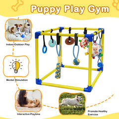Bhyhok Puppy Play Gym avec jouets cloche et peluche pour distraction