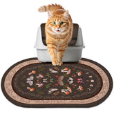 Bienbee tapis litière chat 24x15: capture les grains et protège le sol