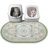 Bienbee tapis litiere chat grand 33x22 bean-green anti-glisse et stable.