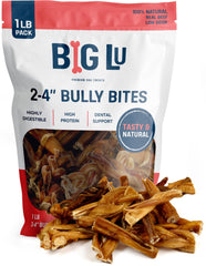 Big Lu bully-batons-2-4-pouces, longue mastication pour chiens qui aiment mastiquer.
