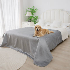 Bigbeer couverture impermeable chien 86x90 gris fonce protege canapé et lit