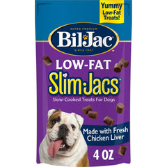 Bil-Jac SlimJacs, sachet 4oz, récompense légère pour l'entraînement quotidien.
