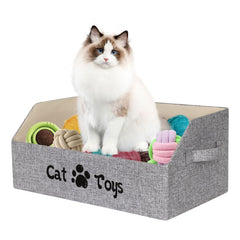 BinWhiz boîte de jouets pour chats, accès rapide et pratique.