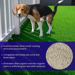 BioTurf granulés d'infill agissent en profondeur dans les fibres pour neutraliser les odeurs.