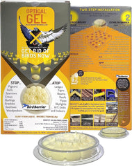 Bird Barrier Gel Optique 24-paquets emballage prêt à l'emploi pour dissuasion discrète.