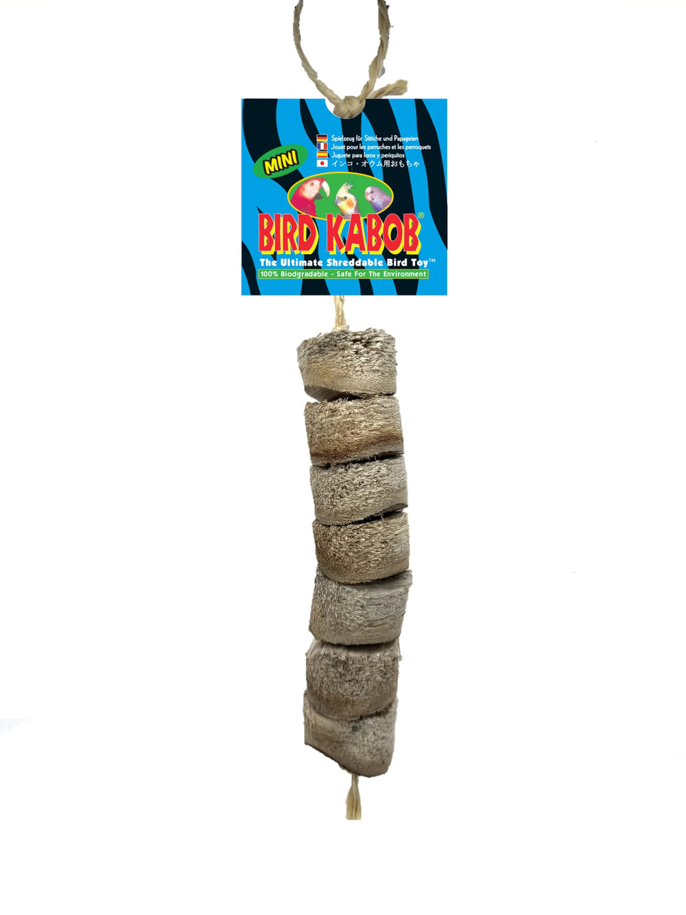 Bird Kabob, petit jouet déchirable pour oiseaux stimulant le bec et l'activité naturelle