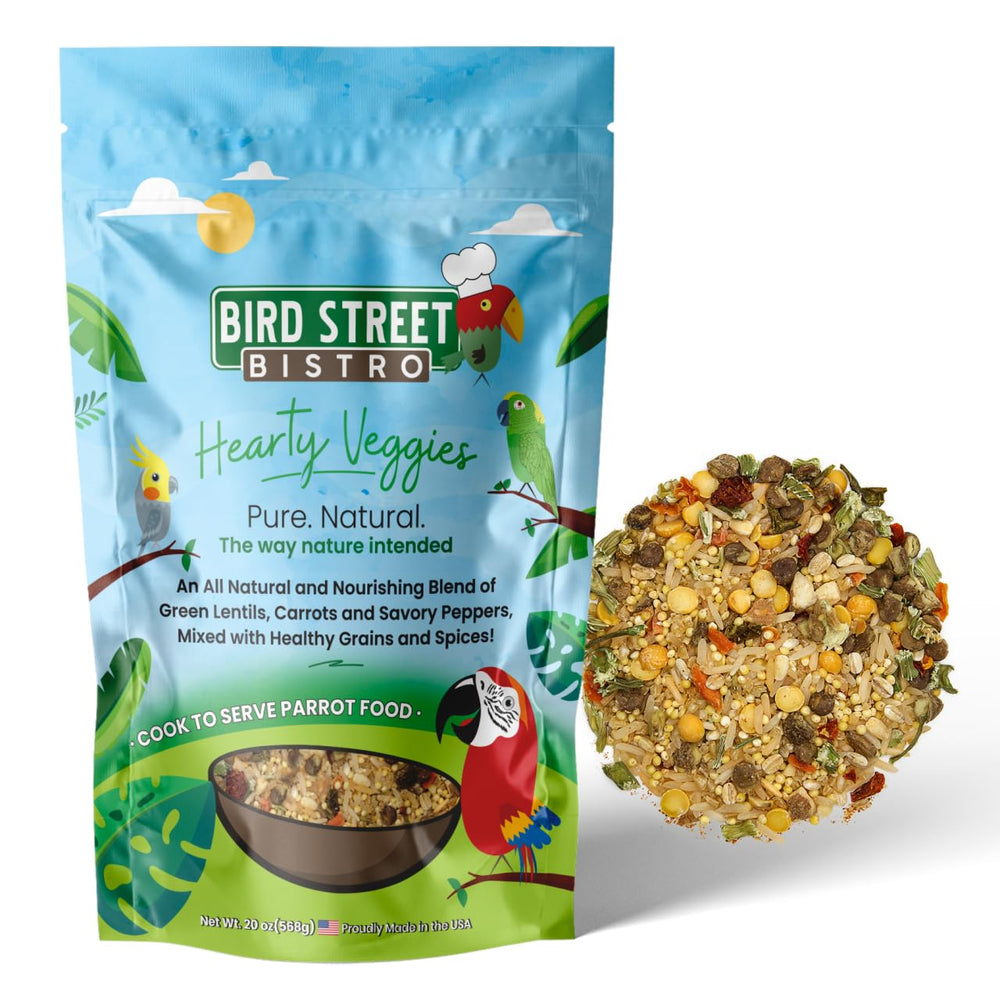 Bird Street Bistro: emballage alimentation perroquet, pratique et nutritif.