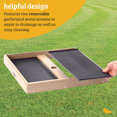 Birds Choice plateau ouvert drainage-perfore: fond perforé assure drainage et nettoyage facilité.