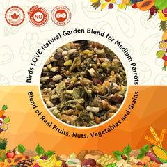Birds LOVE fruits noix legumes melange naturel: richesse nutritionnelle sans additifs.
