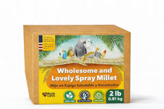 Birds LOVE millet en faisceau naturel, parfait pour l’exploration et le nourrissage en cage.