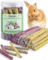 Bissap bâtonnets roses pour lapin, stimulent le grignotage et l’enrichissement.
