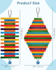 Jouet Bissap batons mâcher bois multicolores, favorise le maintien du bec et la distraction.