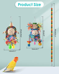 Jouet Bissap conure: perchoir suspendu tissé-main, favorise l’escalade et l’exploration.
