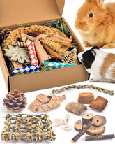 Jouet à mâcher Bissap pour lapin avec coffret foin, stimulation naturelle