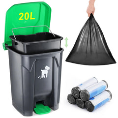 Biubiucat Poubelle crottes chien exterieur 20L, pratique et robuste pour l'extérieur.