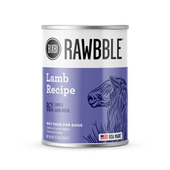 Nourriture humide BIXBI Rawbble agneau pâté en conserve, texture riche et appétente.