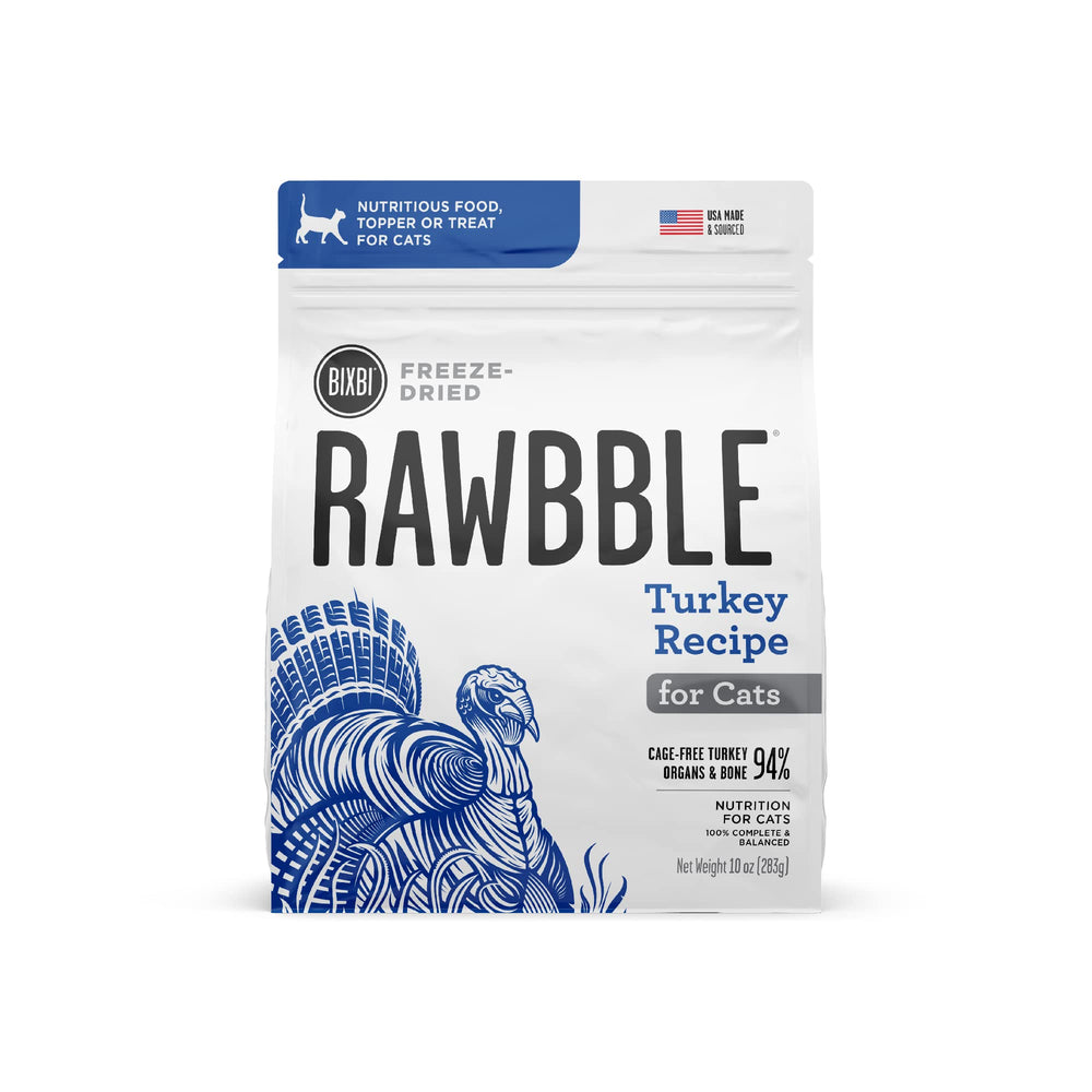 BIXBI RAWBBLE emballage dinde : présentation pratique pour l’achat et le rangement.