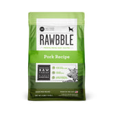 BIXBI Rawbble enrobage cru porc lyophilisé, riche en protéines digestibles.