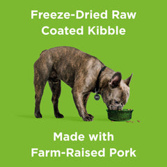 BIXBI Rawbble morceaux de porc frais visibles, nutrition riche.