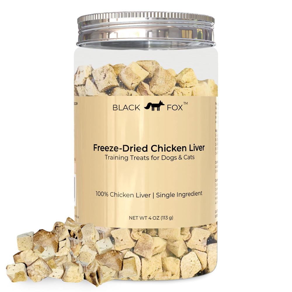 BLACK FOX foie de poulet lyophilisé en cubes pour dressage et récompense.