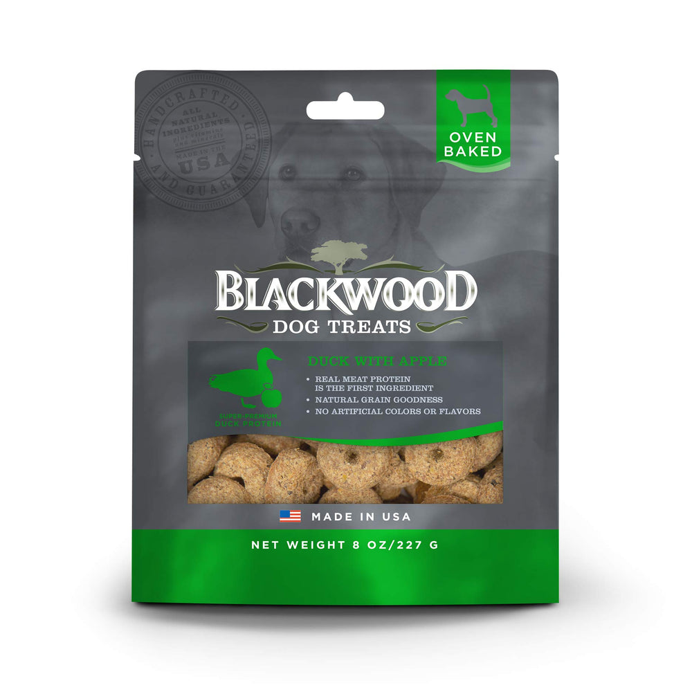 Poche Blackwood-canard-pomme: bouchées croquantes idéales pour l'entraînement.
