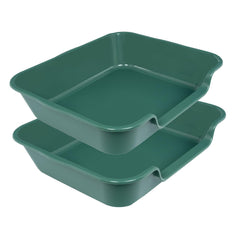 Blaucasa lot de deux bacs litière extralarges, ensemble pratique pour chiens et chats.