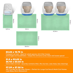 Blissstorm Tapis litière chat nid dabeille double couche capture les débris.