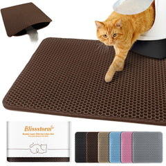 BlissStorm Tapis Litière double couche : récupère les grains et protège les sols.