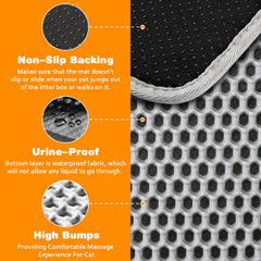 BlissStorm Tapis Litière doux-pattes : toucher agréable pour les pattes sensibles.