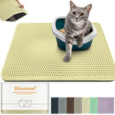 Blissstorm Tapis Litière XXL Extra Large – nid d'abeille, capture les grains sur les pattes.
