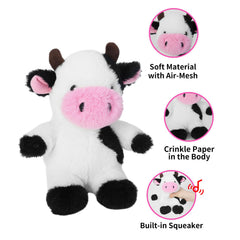 Jouet vache rose Blnboimrun avec papier qui crisse, sons captivants.