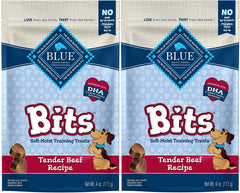 Friandises Blue Bits au boeuf tendre dans l'emballage pratique.