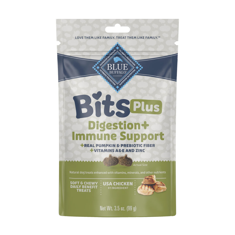 Blue Buffalo BLUE Bits Plus – morceaux mous pour digestion avec potiron.