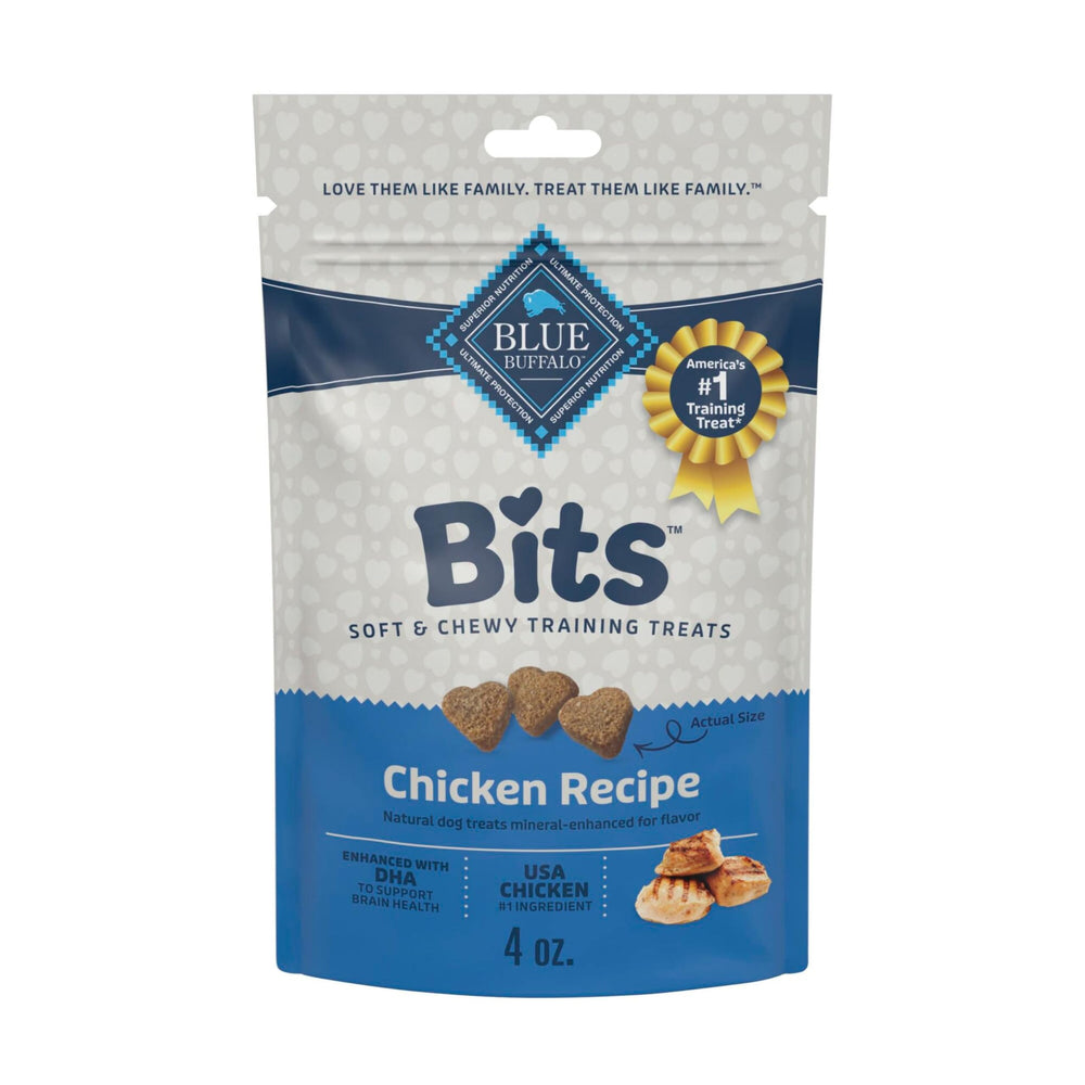 Blue Buffalo Bits cœur au poulet, récompense idéale pour l’entraînement canin.