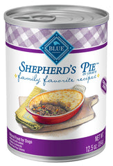 Blue Buffalo Family Favorites: boite shepherds-pie boeuf-legumes, repas complet.
