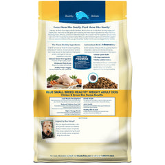 Blue Buffalo croquettes poulet et riz brun – alimentation savoureuse pour petits chiens.
