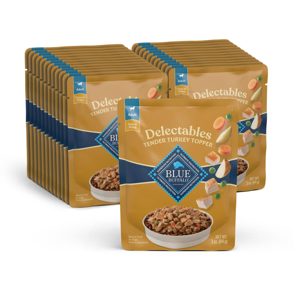Blue Buffalo Delectables dinde dinner en poche 3oz, portion pratique et savoureuse
