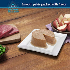 Blue Buffalo Delights – Premier ingrédient boeuf en pâté, image gourmande et appétissante.