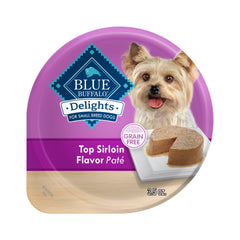 Blue Buffalo Delights rumsteck pâté dans une boîte prête à servir pour petits chiens