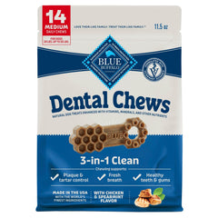 Blue Buffalo Friandises dentaires quotidiennes pour chiens, support pratique d’hygiène bucco-dentaire