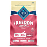 Blue Buffalo Freedom sans céréales pour petits chiens avec poulet et pommes de terre, énergie potentielle.