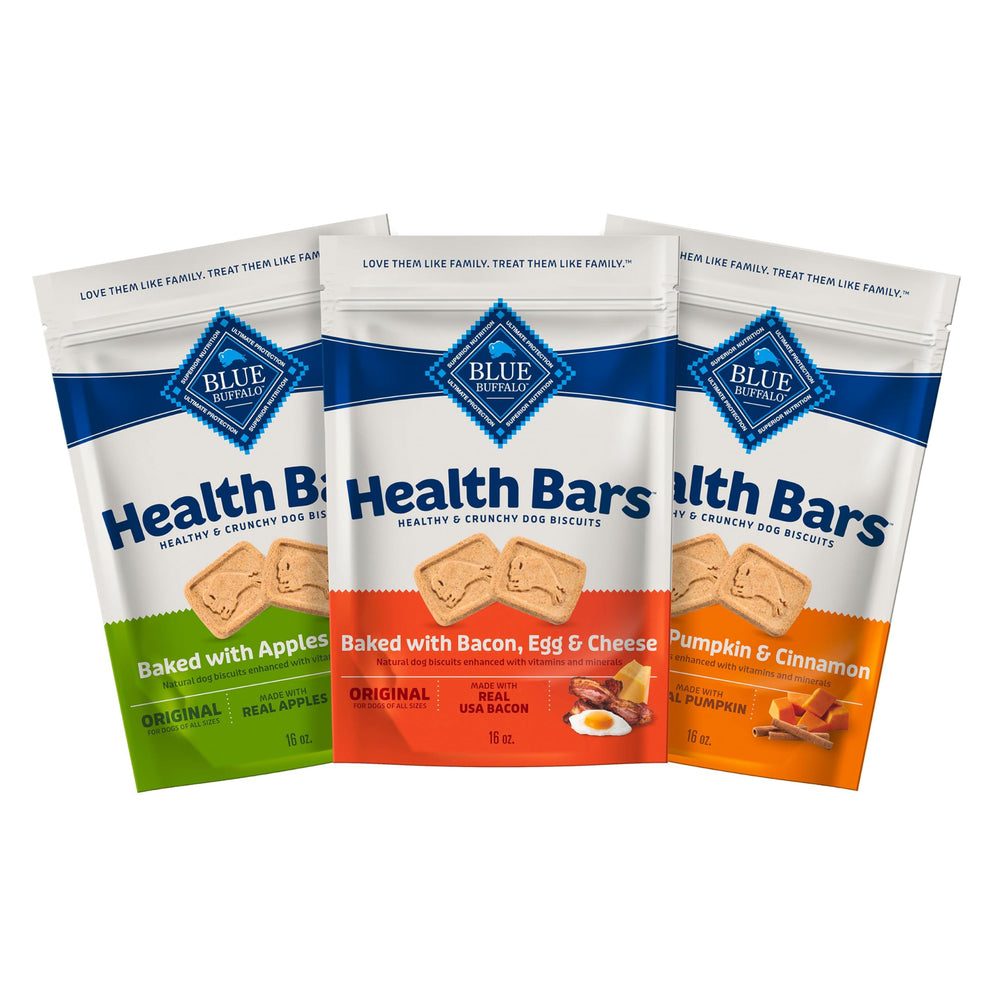 Blue Buffalo Health Bars bacon-oeuf-fromage: récompense croustillante pour chiens actifs