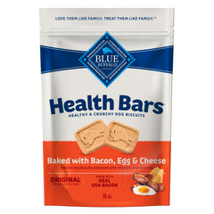 Blue Buffalo Health Bars : biscuit croustillant bacon œuf fromage dans un sachet 450 g.