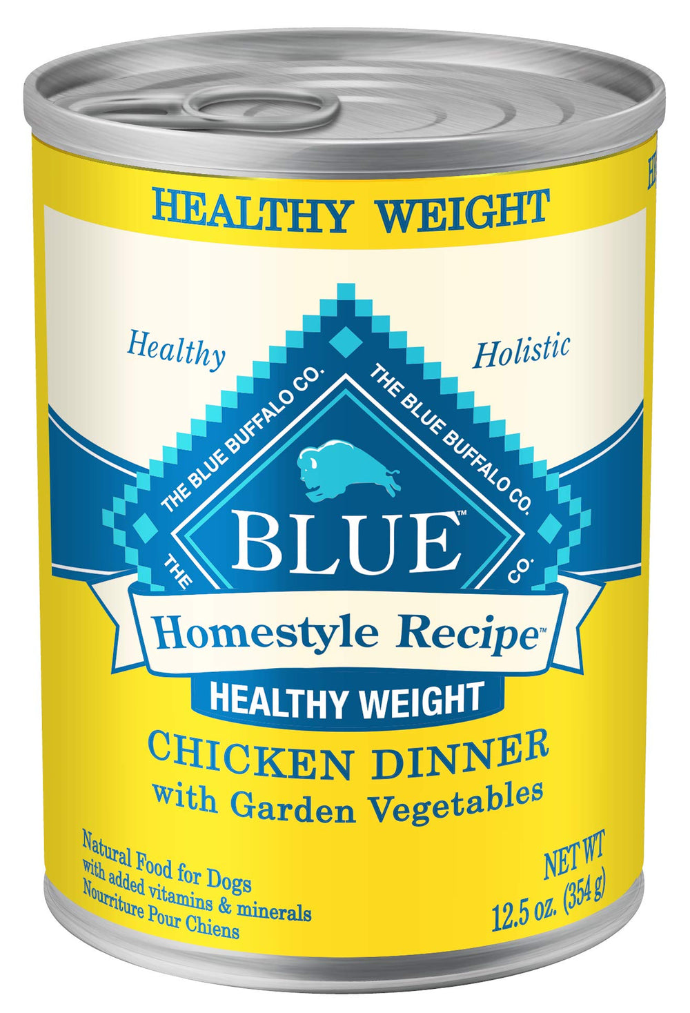 Blue Buffalo Homestyle Healthy Weight boeuf avec légumes dans une assiette appétissante