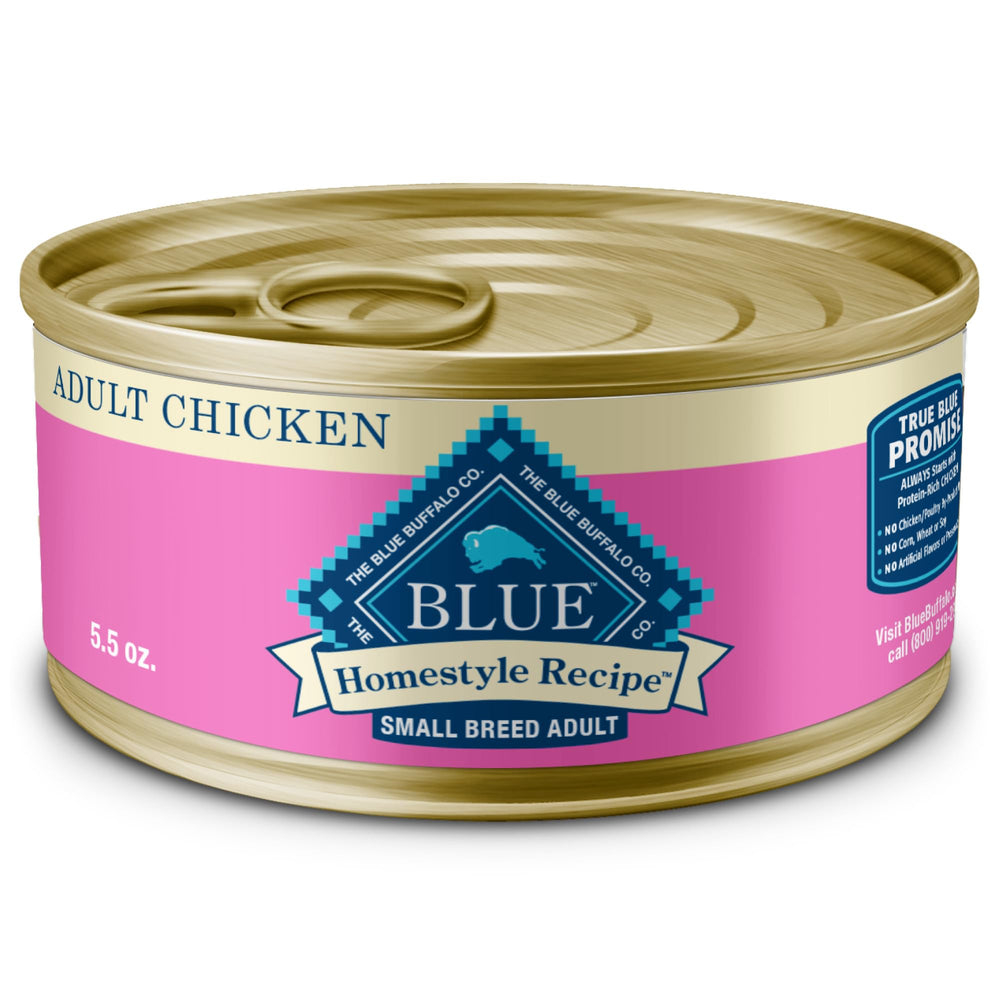 Blue Buffalo Homestyle poulet en conserve pour petit chien, repas pratique.