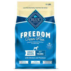Blue Buffalo Freedom sans-grains – sac croquettes, nutrition pratique pour chien adulte.