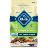 Blue Buffalo Life Protection Lamb et Riz Brun 15lb sac — croquettes pour petites races actives.